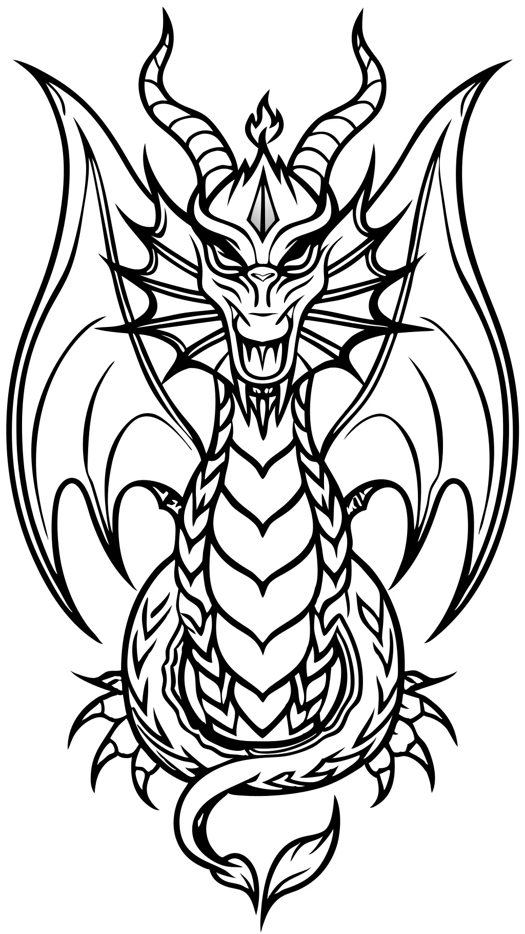 coloring pages of dragons for adults